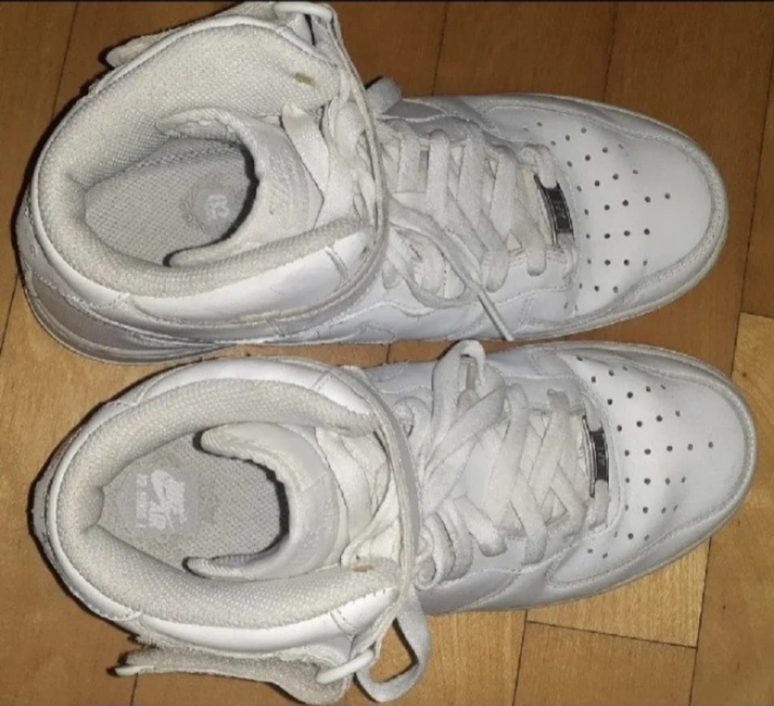 에어포스1 미드 올백 화이트 255 상품이미지4