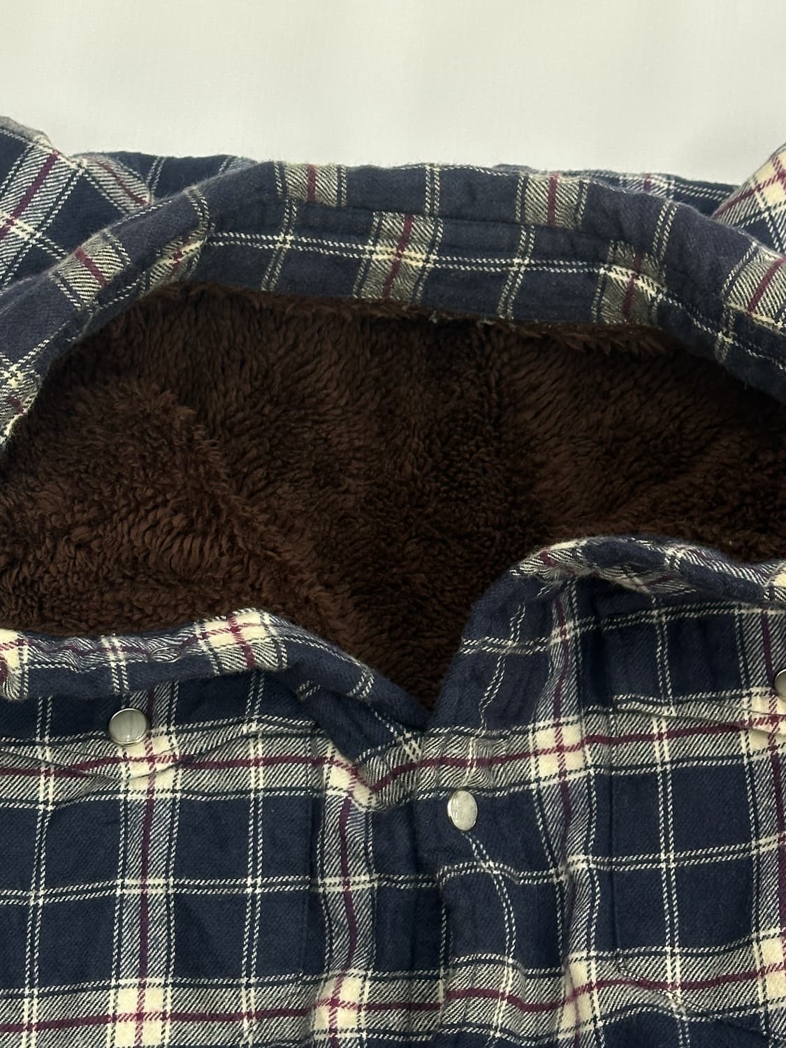 재팬 유니클로 네이비 체크 양털 폭닥 코튼 셔츠 빈티지 그런지 핀터 상품이미지5