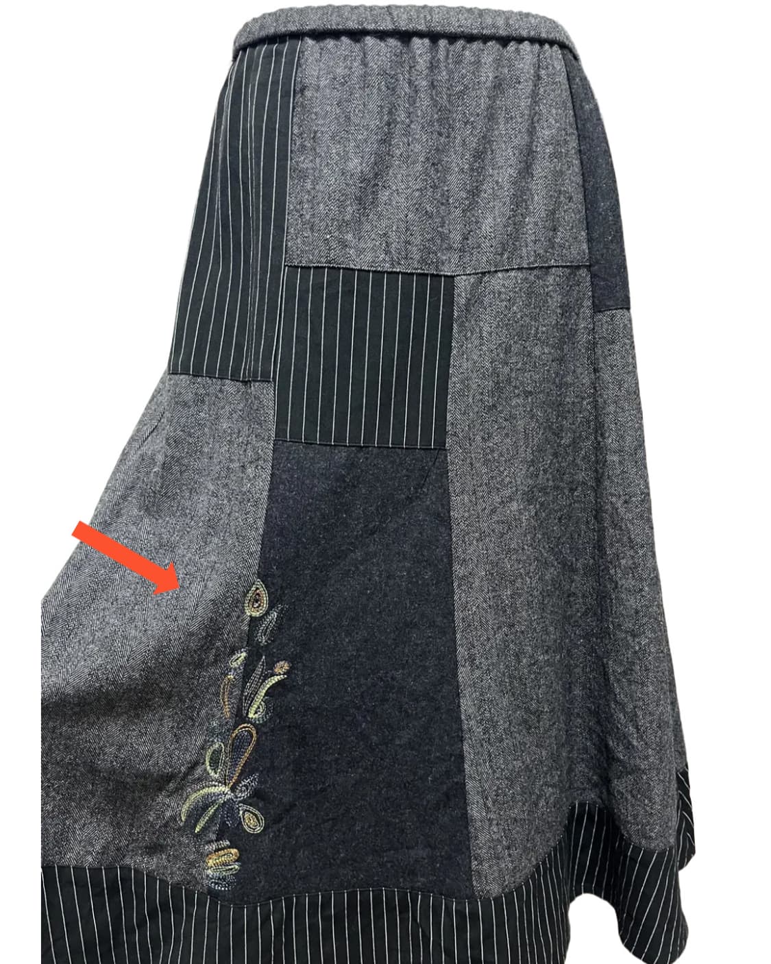 Patch&stitch wool skirt 상품이미지3