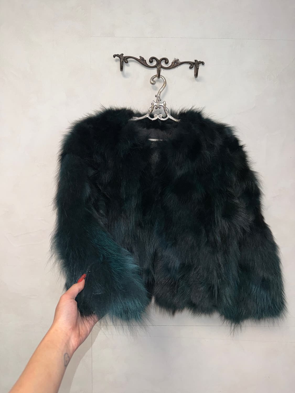 Jindo Klever mixed green raccoon fur jk 상품이미지2