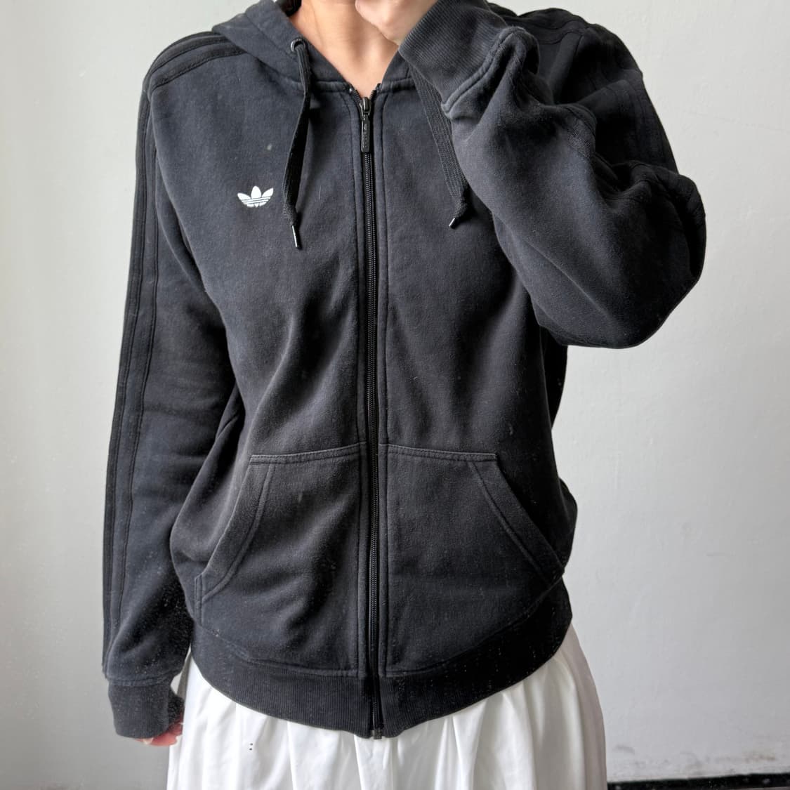 [XL] 아디다스 블랙 후드집업 상품이미지1