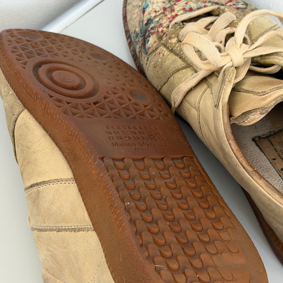 Margiela 메종 마르지엘라 독일군 페인팅 스니커즈 상품이미지6