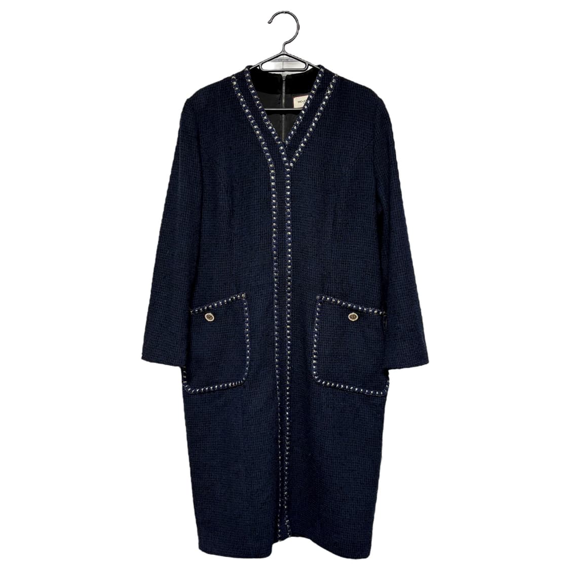 3694 모조에스핀 네이비 트위드원피스  상품이미지2