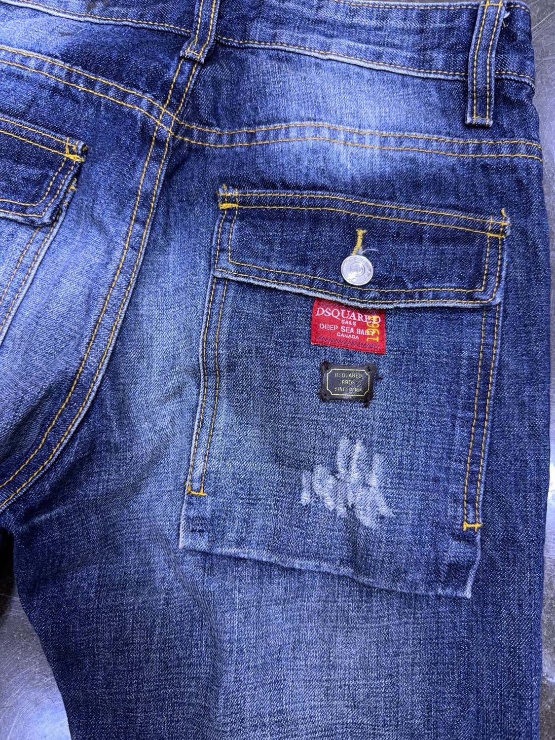 디스퀘어드2 슬림핏 블루 디스트로이드 빈티지 데님팬츠 46 상품이미지8