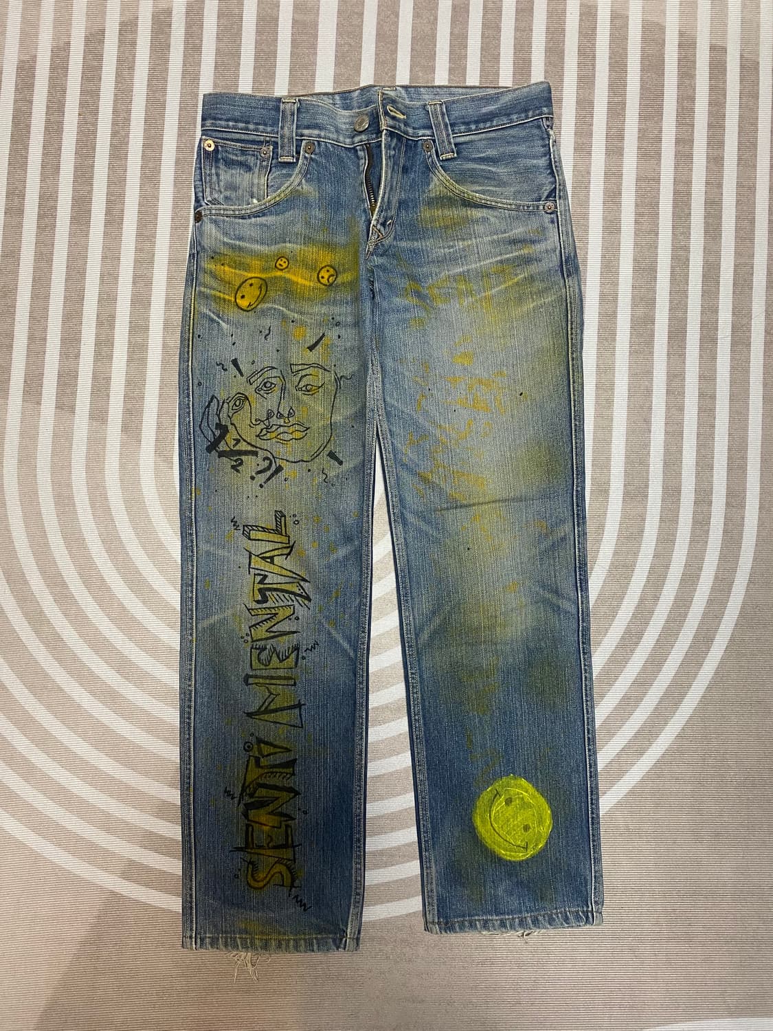 리바이스 702 페인팅 커스텀 청바지 상품이미지1