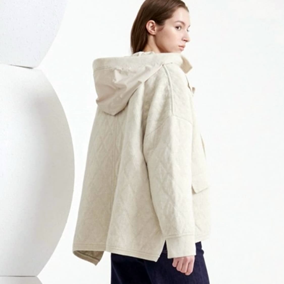 타임(TIME) 패딩 레이어 캐시미어 블렌드 니트점퍼 프리사이즈 상품이미지4