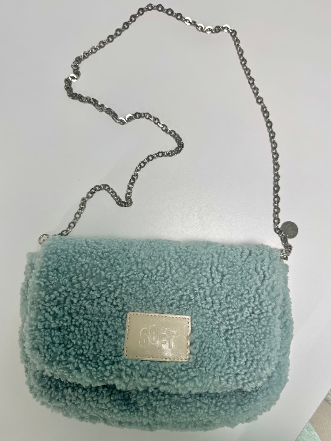 소프트서울 하늘색 뽀글이 퍼 숄더/크로스백 상품이미지1