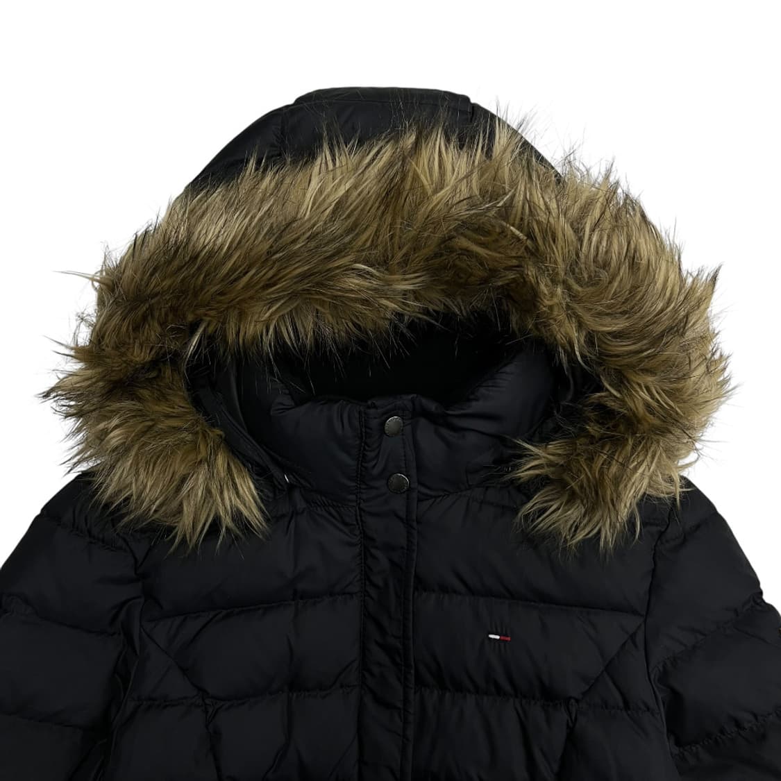 타미힐피거 딱붙핏 울프죠 블랙 후드 패딩 S 상품이미지5