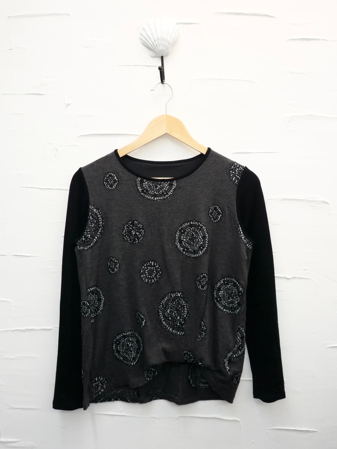 folded hem charcoal long sleeveless 상품이미지5