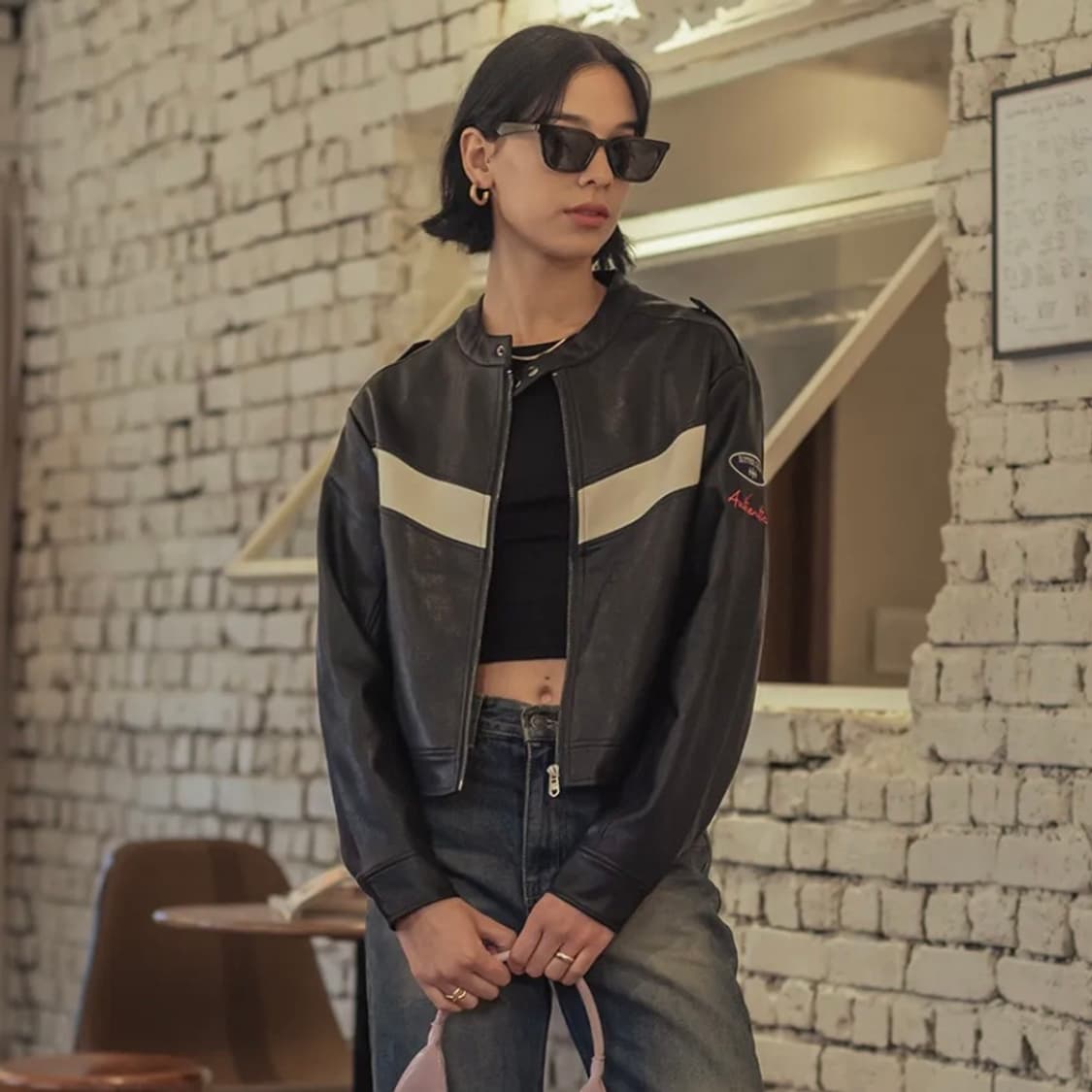 비터셀즈 eco leather lacing jacket 레더자켓 가죽자켓 상품이미지2