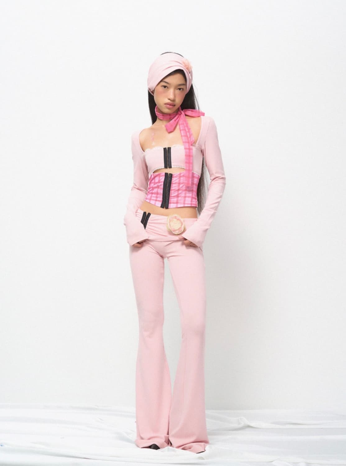 NEVER OFFEND LANGE 티셔츠 폴카 도트 레이스 set 상품이미지1