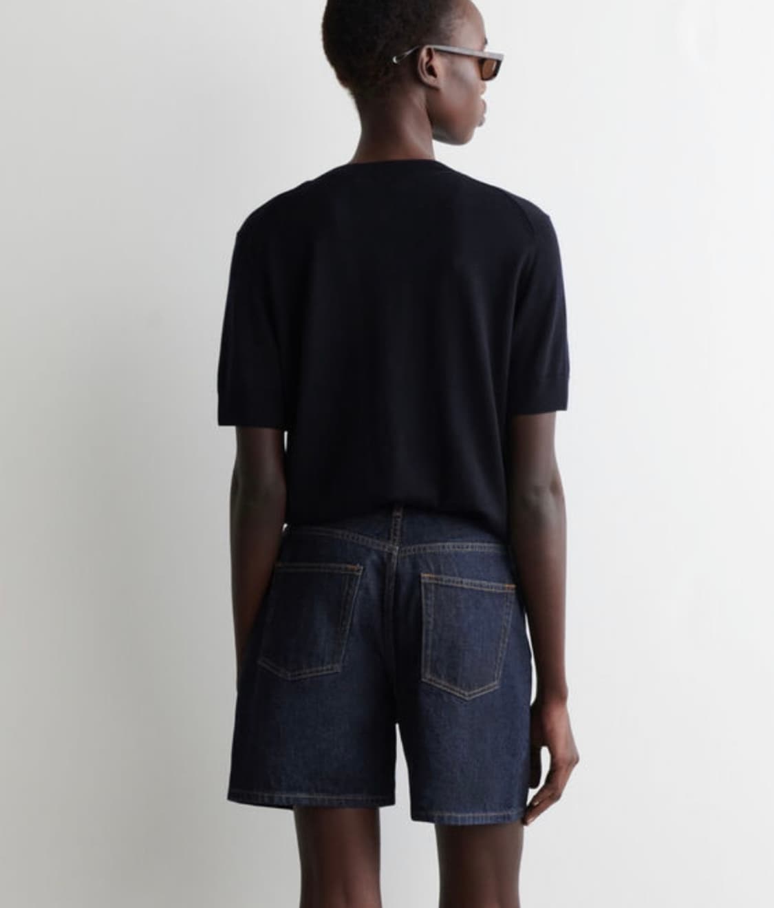 cos 코스 하이라이즈 데님쇼츠 인디고 상품이미지2