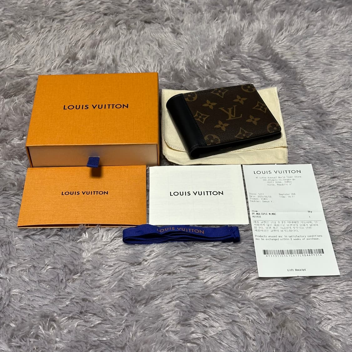 [풀구성] 루이비통 모노그램 마카사르 멀티플 월릿 반지갑 상품이미지8