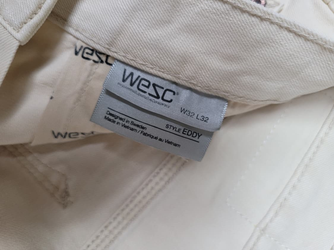 WESC 남자 Eddy 청바지 W33 L32 아이보리 상품이미지6