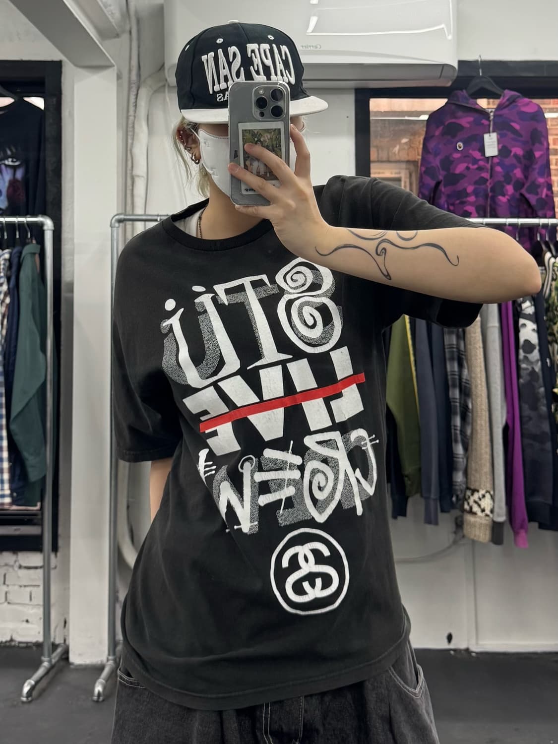 00s 스투시 Live crew 티셔츠 상품이미지4