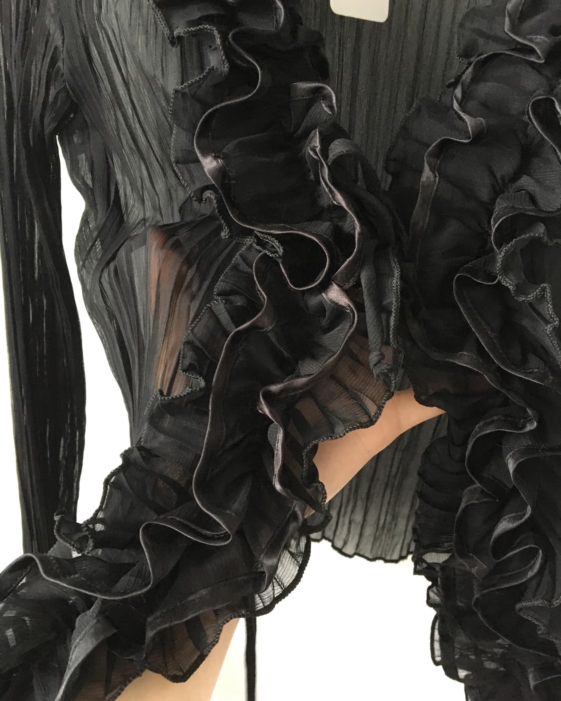 Ruffle point pleats cardigan 상품이미지7
