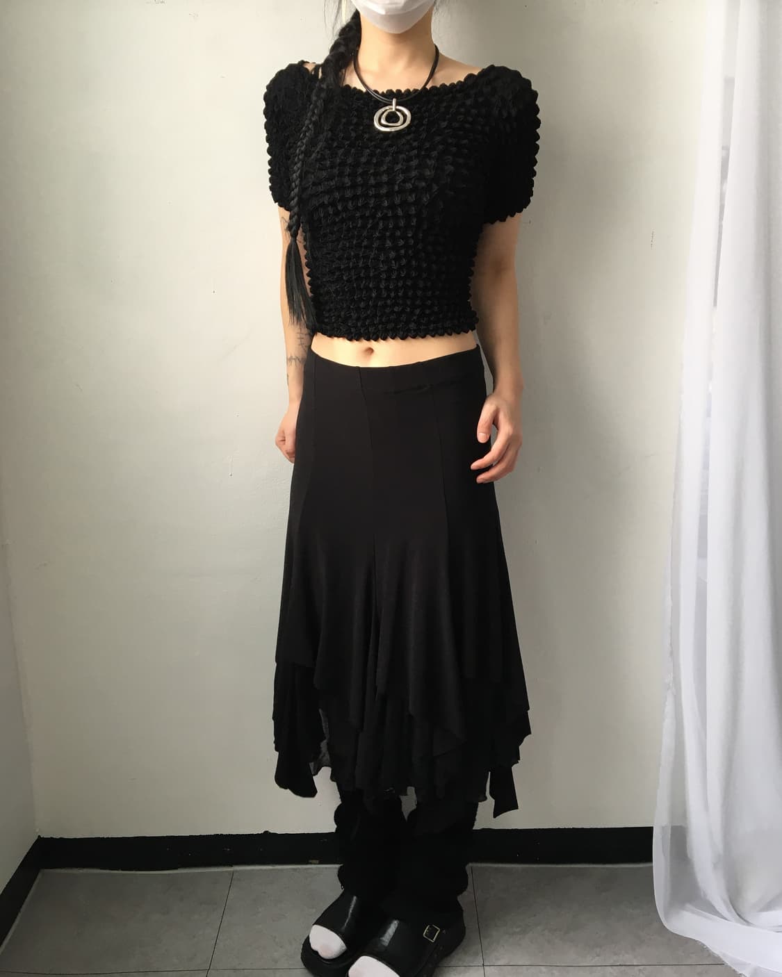 Pleats popcorn top 상품이미지1