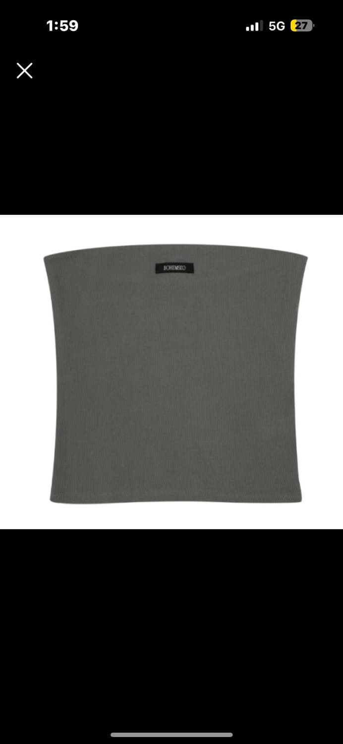 보헴서 튜브탑 카키 상품이미지1