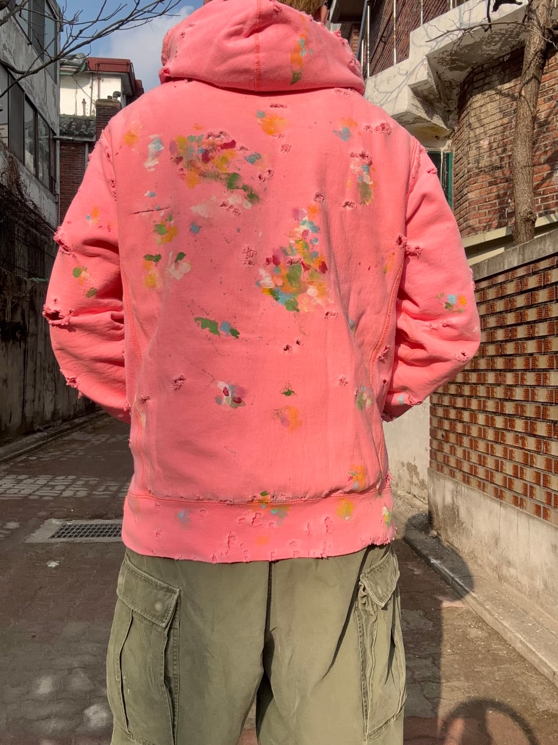 18ss 슈프림 디스트레스드 페인팅 트레쉬 후드 상품이미지10