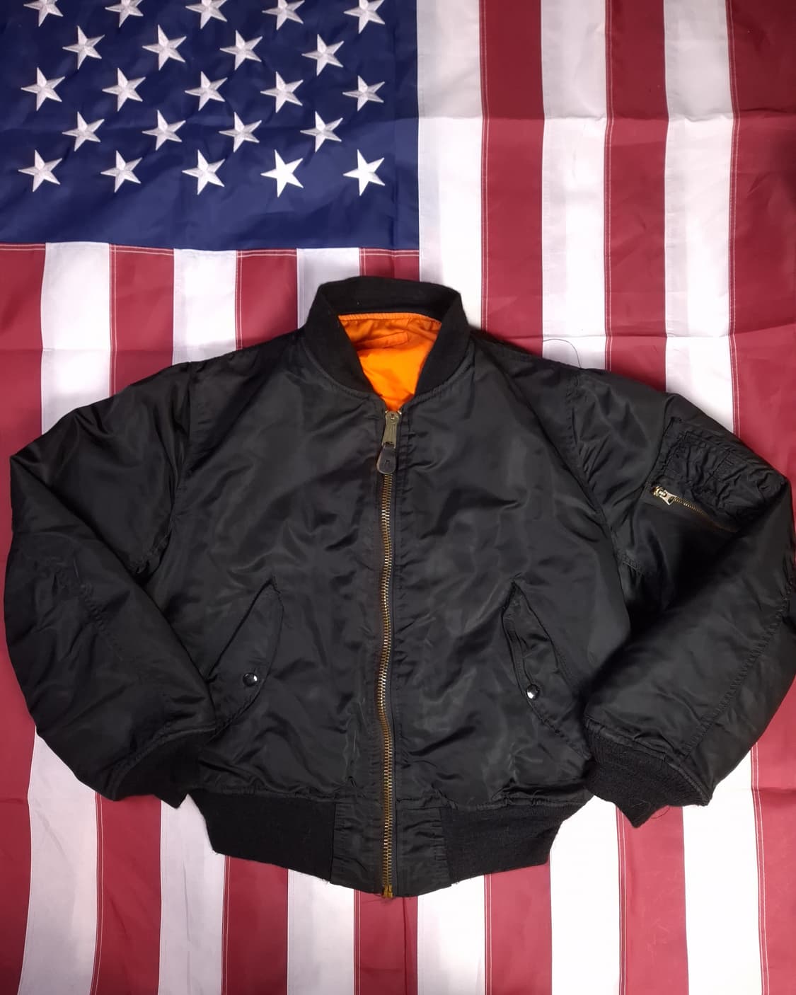 오리지날 90's 미국제조 알파사 미공군 민수용 MA-1 항공자켓 상품이미지1