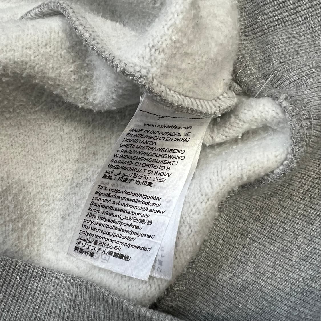 L) 캘빈클라인 기모 후드티 후드티셔츠 상품이미지5