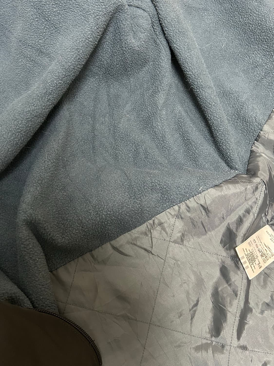 아디다스 레트로 블랙 플리스 바람막이 레더 자켓 상품이미지5