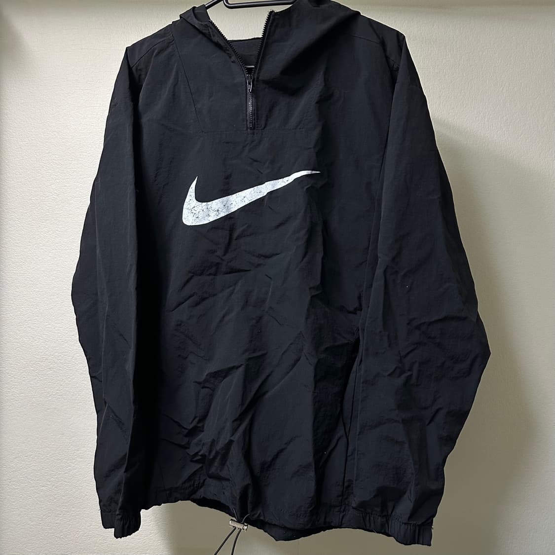 나이키 빅로고 블랙 아노락 반집업 바람막이 상품이미지1