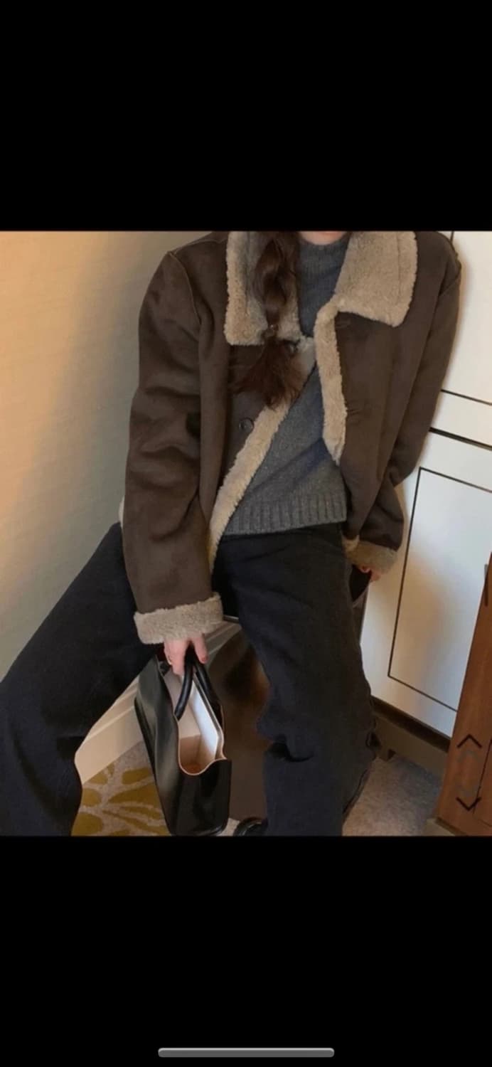 메이비베이비 무스탕자켓 카키  상품이미지3