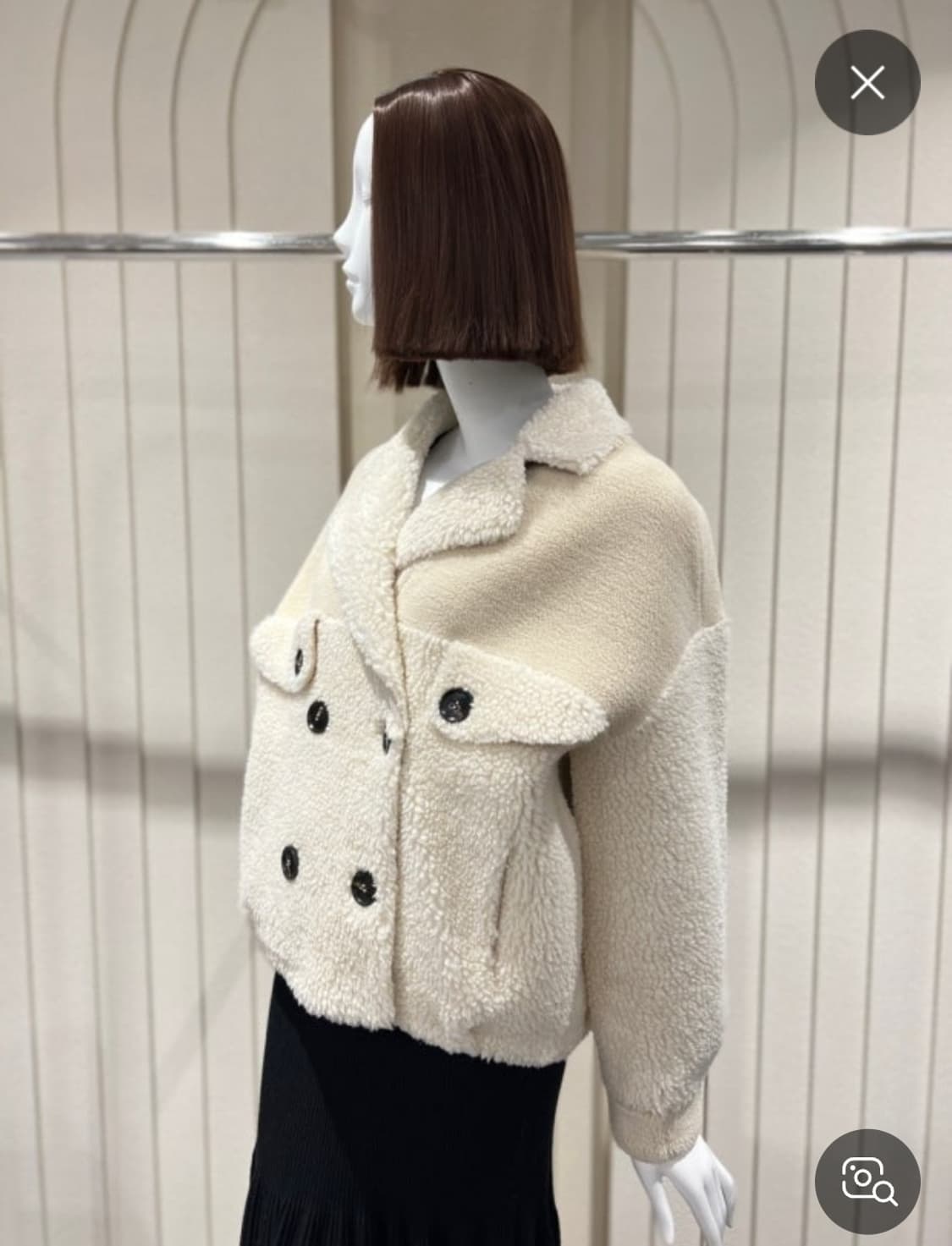 에고이스트 숏 비숑 부클 인조 무스탕 55.66 상품이미지3