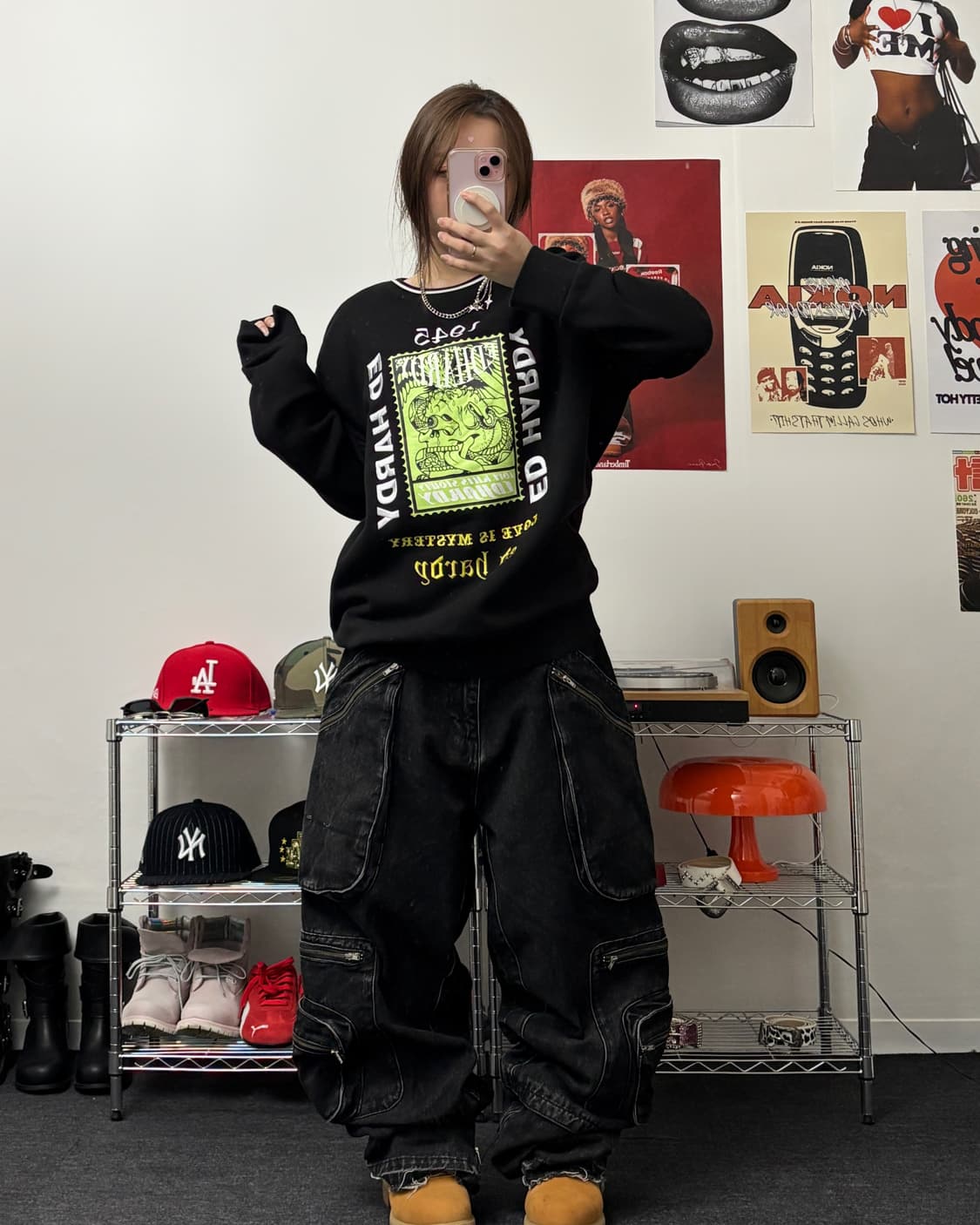 에드하디 00s 그래픽 스웻 맨투맨 상품이미지4