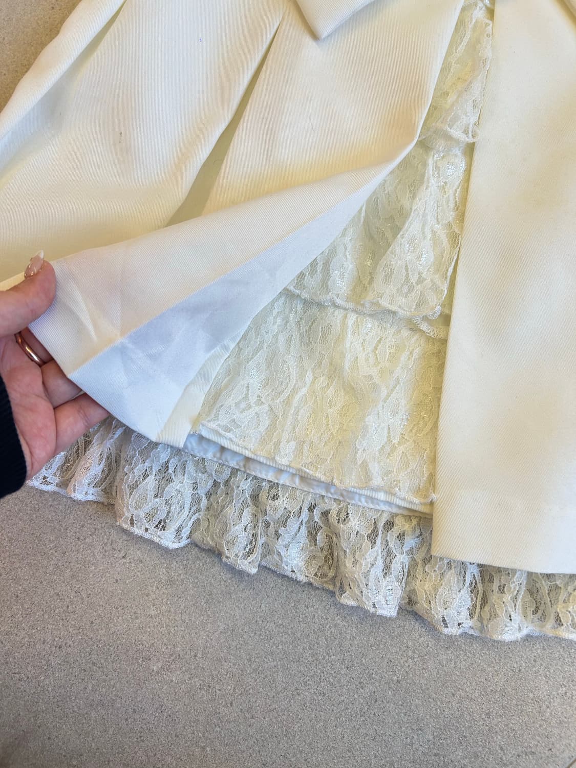 화이트 리본 플리츠 스커트 상품이미지4