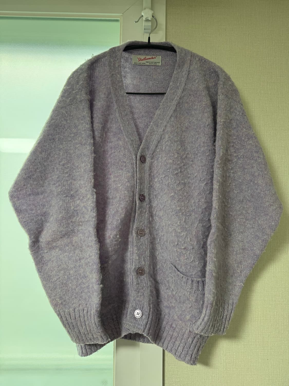 셔틀랜더 shetlander 쉐기독 가디건 연보라 상품이미지1