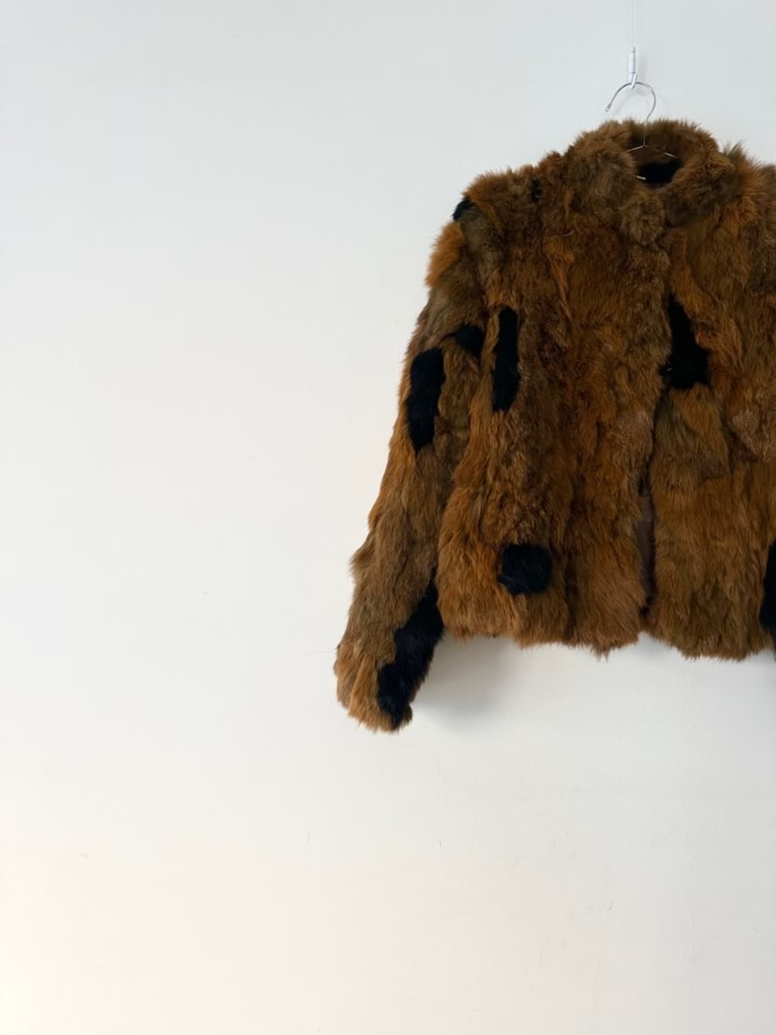 Spot rabbit fur jacket / orange brown 상품이미지2