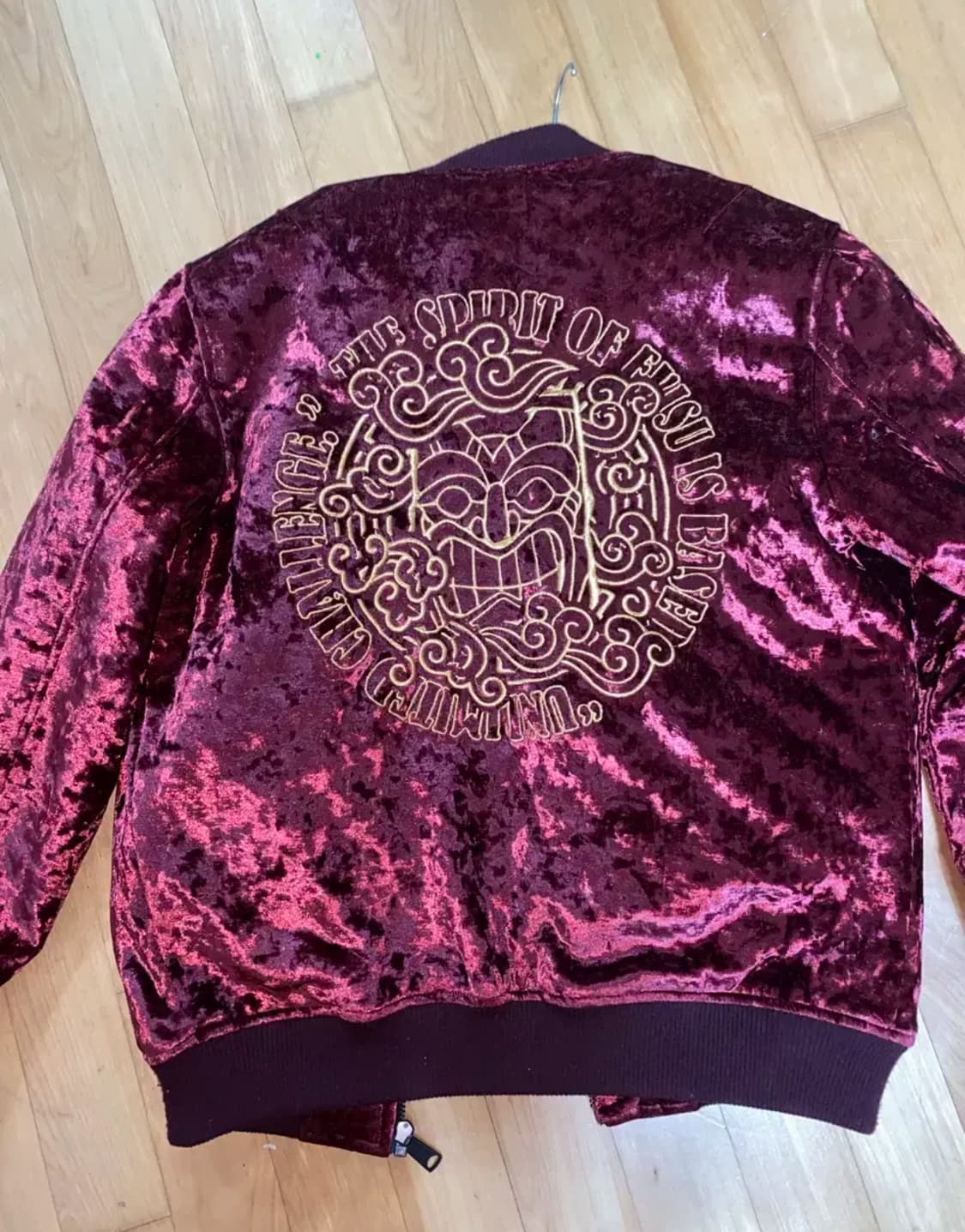 에비수 벨루어 엠브로이드 자켓 블루종 상품이미지1