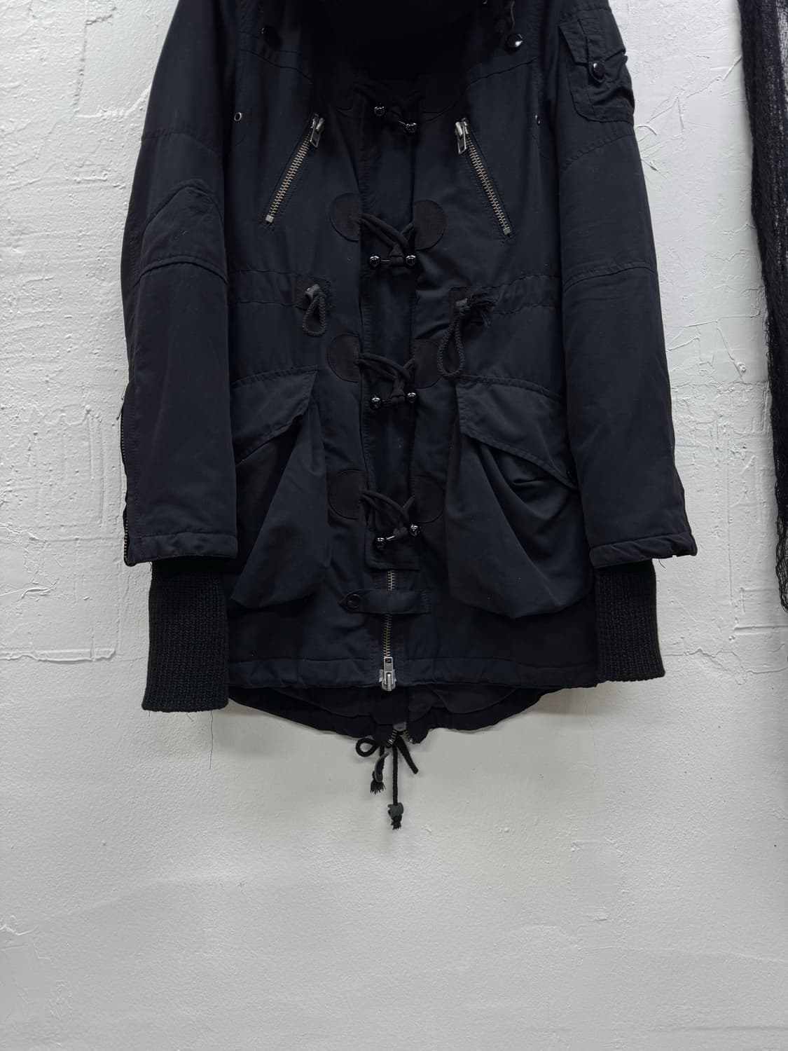 Sly black trimming fur mods coat 상품이미지5