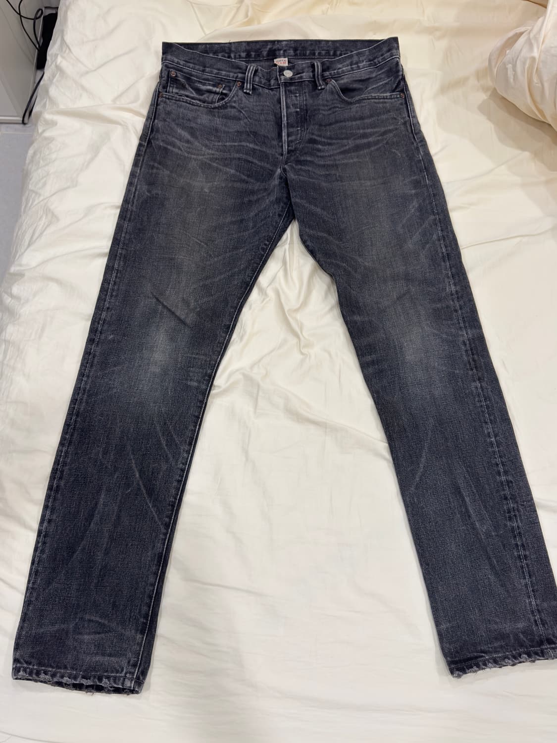 RRL 블랙 워시 데님 슬림네로우 32/32 팝니다. 상품이미지1