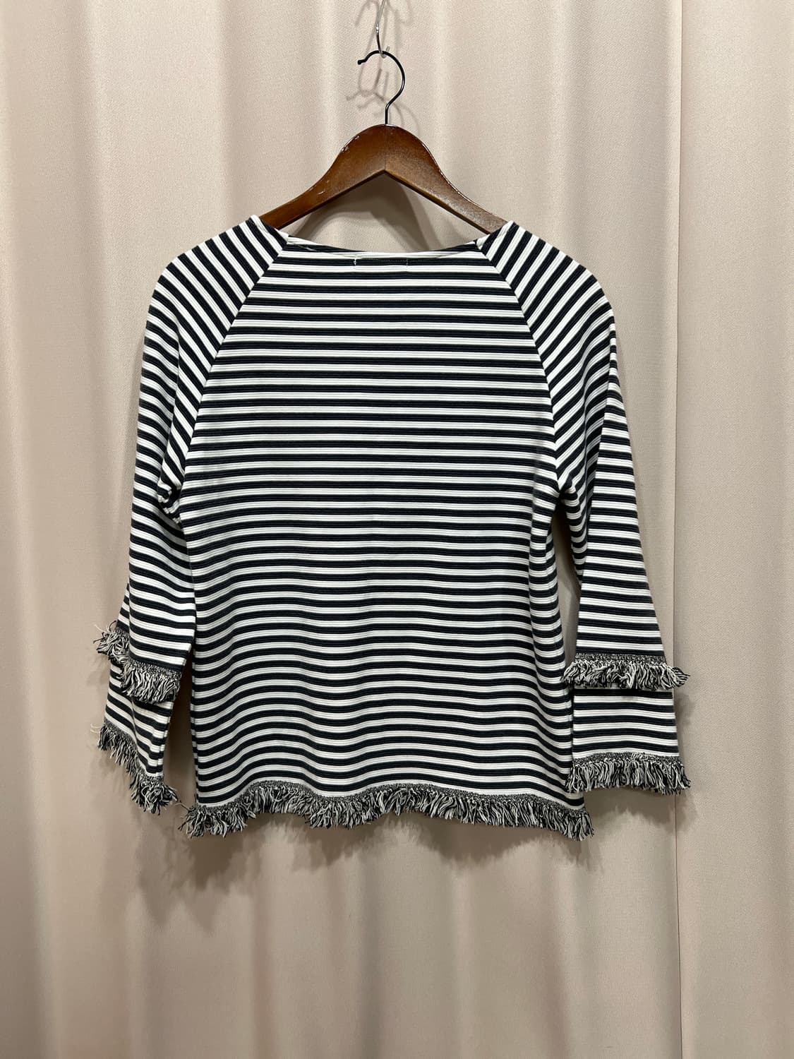 Leshop 여성 디테일 5부 스트라이프 긴팔 상품이미지5