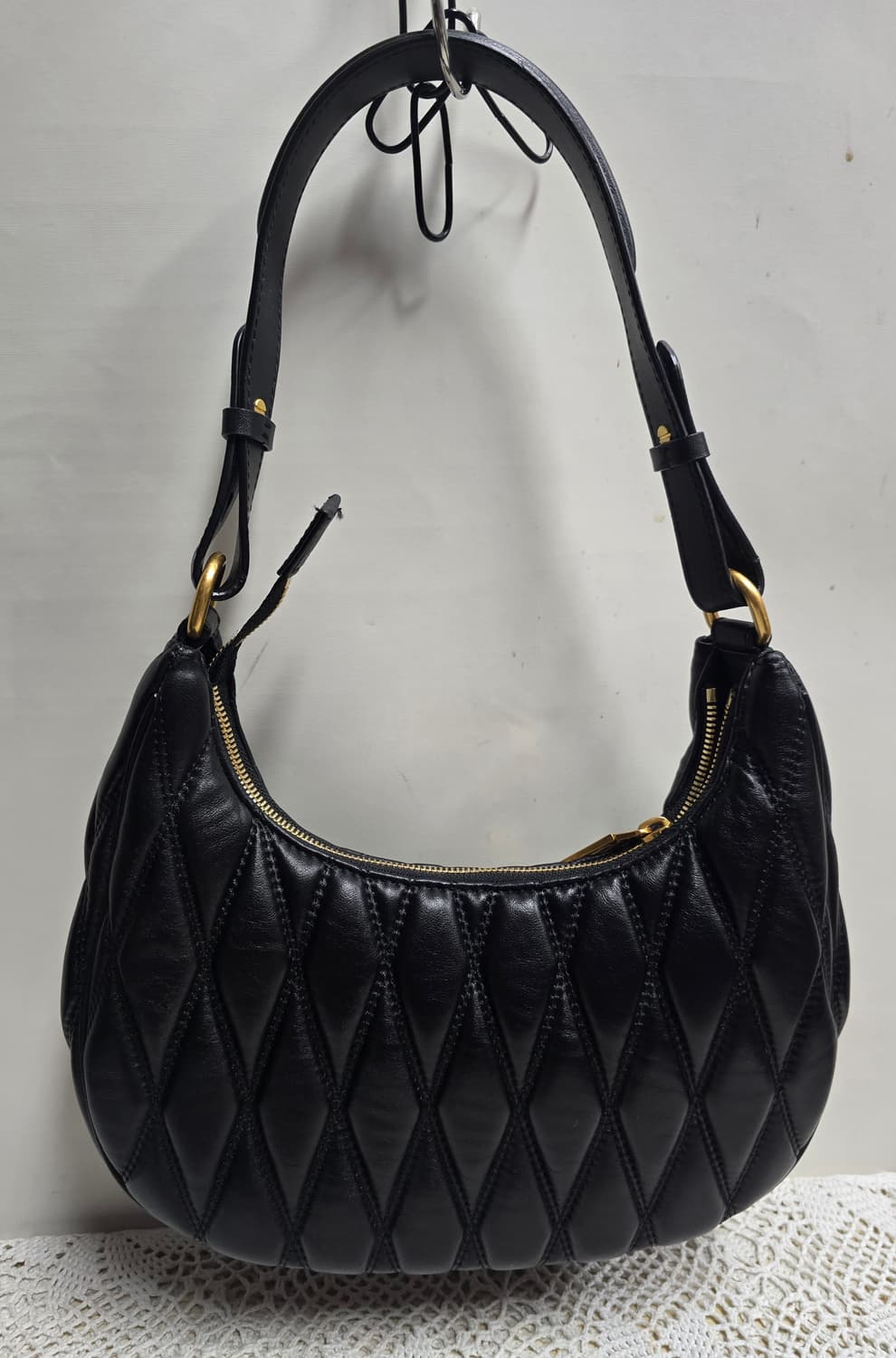 가이거 램펠(lammfell) 퀼티드 호보 + 이태리 모피 미니백 상품이미지7