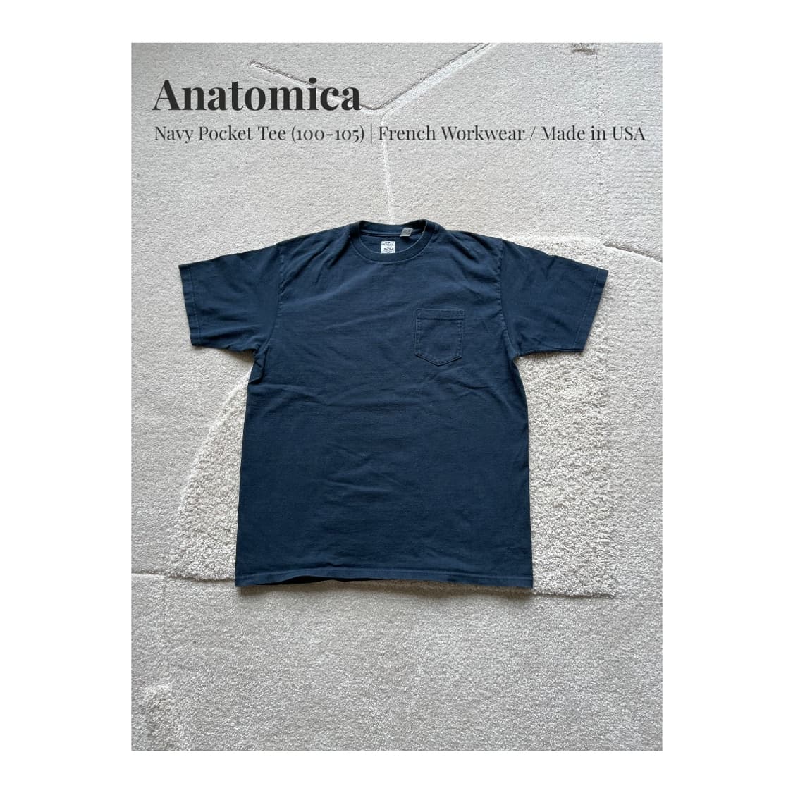 Anatomica 네이비 포켓 티셔츠 (100-105) 상품이미지1
