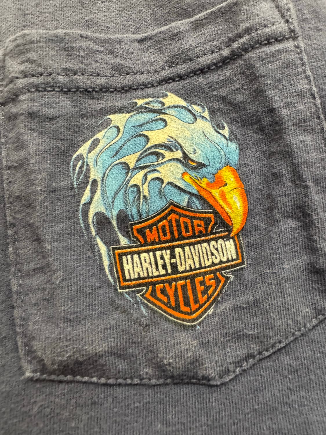 00s 할리데이비슨 이글 플레임 포켓 롱슬리브 상품이미지3