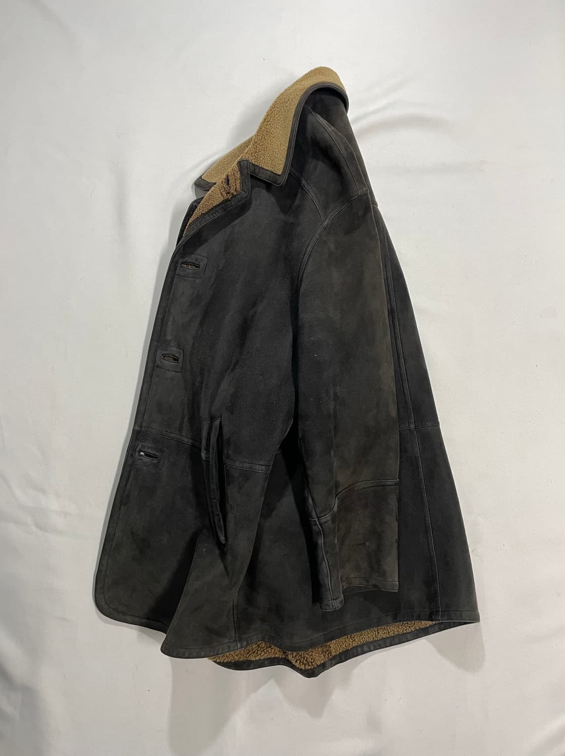 80‘s 빈티지 램스킨 무스탕 랜치 코트 상품이미지1