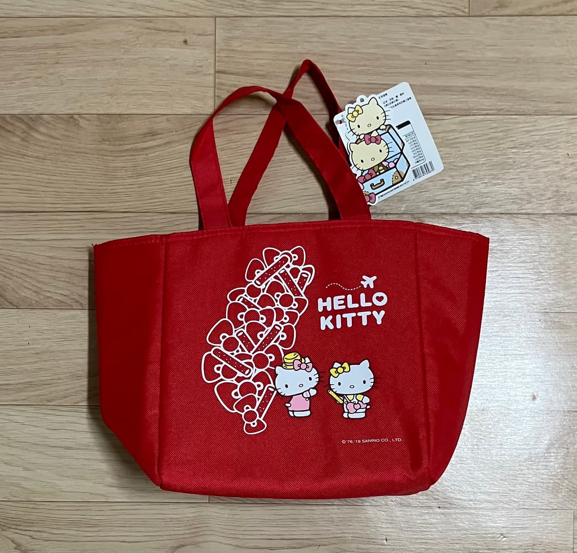 헬로키티 레드 보냉백 토트백 상품이미지1