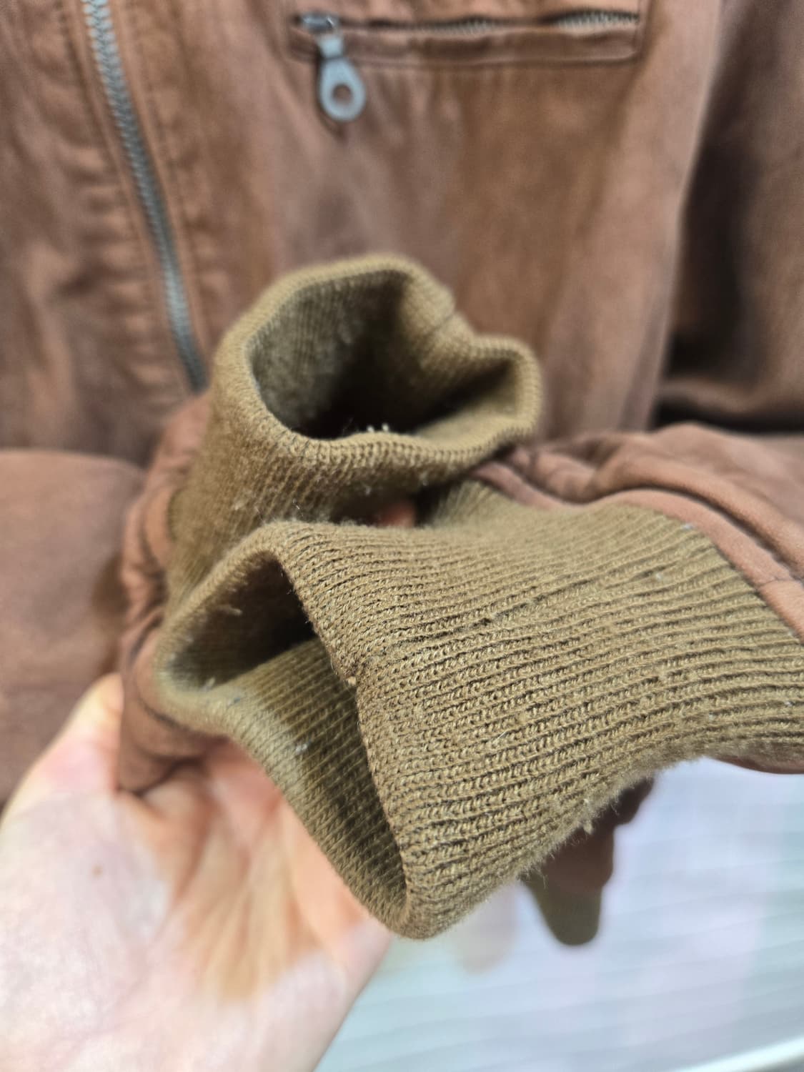 브라운 스웨이드 봄버 자켓(일본산) 상품이미지5