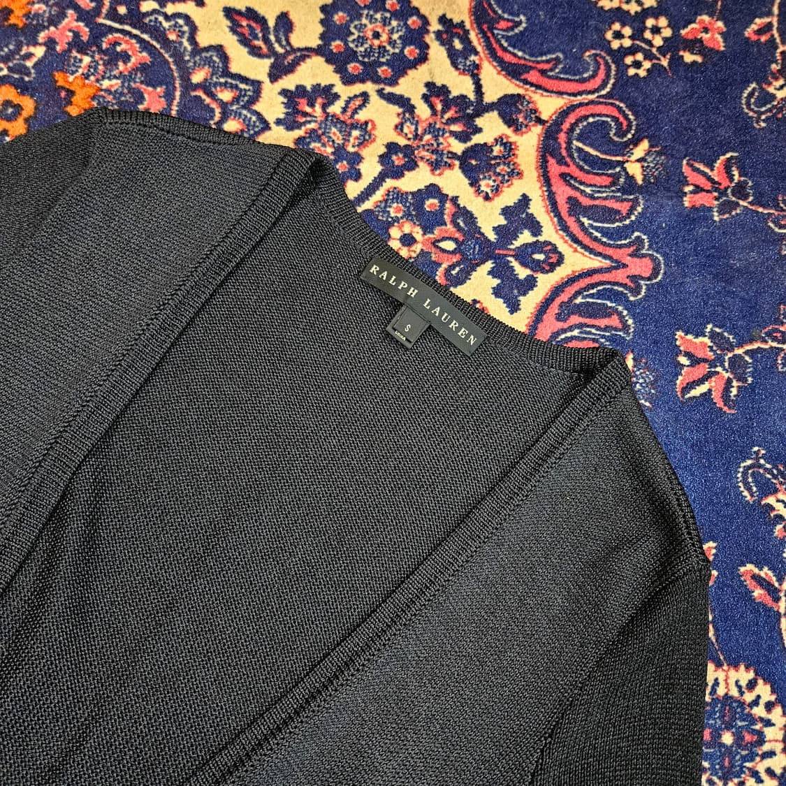 랄프로렌 블랙라벨 Silk 100% 베이직 가디건 자켓 S size 상품이미지4