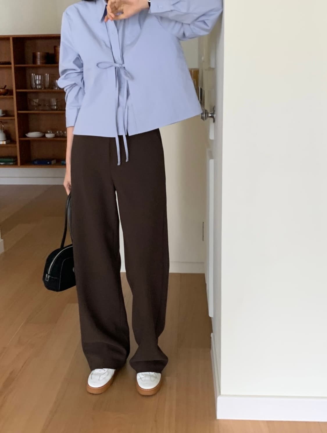 (새상품, 미개봉) 98도씨 워크 히든밴딩 일자 슬랙스 (도톰ver.) 상품이미지1