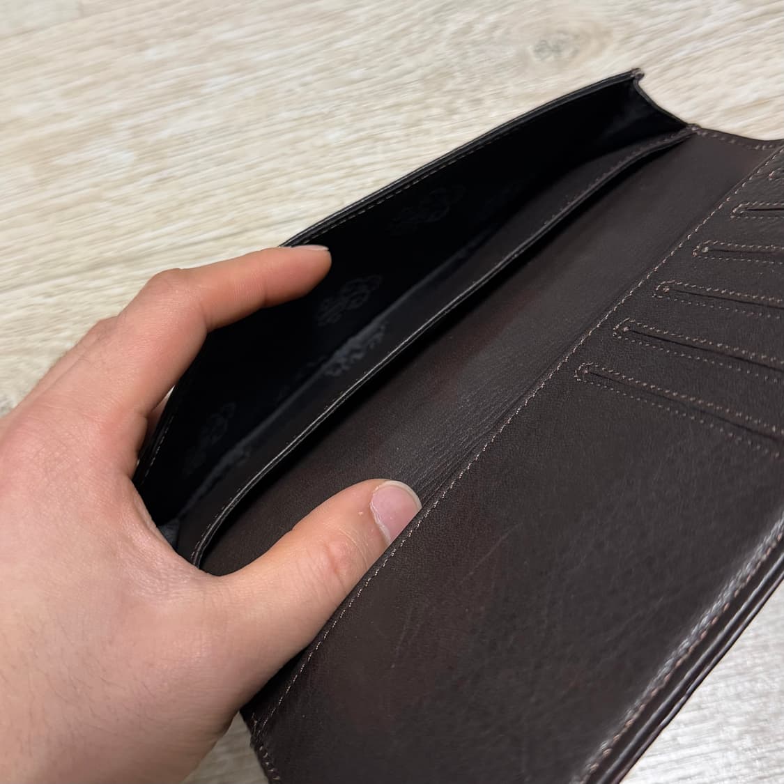 [정품/OS] 크롬하츠 악어가죽 장지갑 다크 브라운 상품이미지10