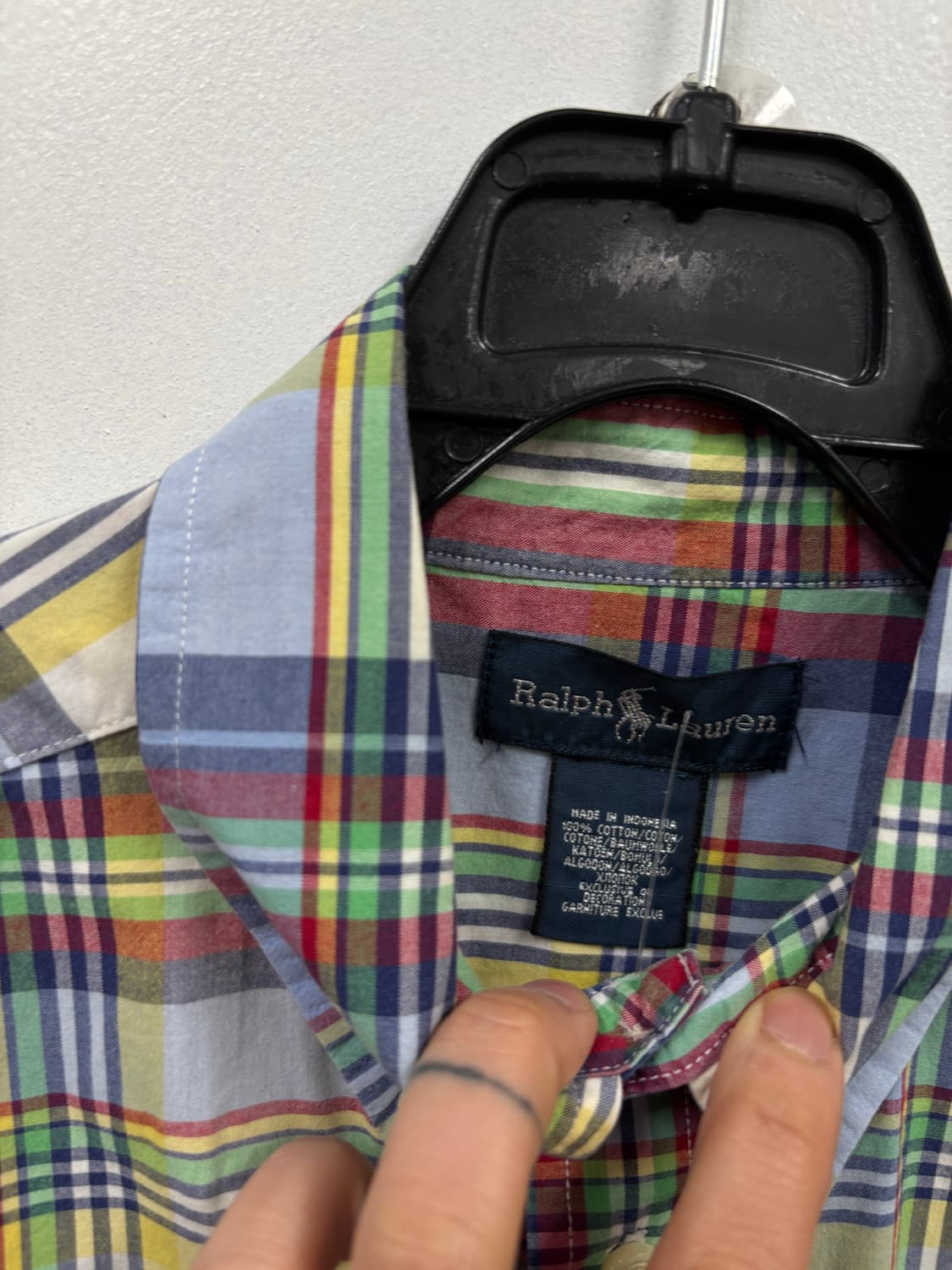 폴로랄프로렌 패치워크 체크셔츠 상품이미지4