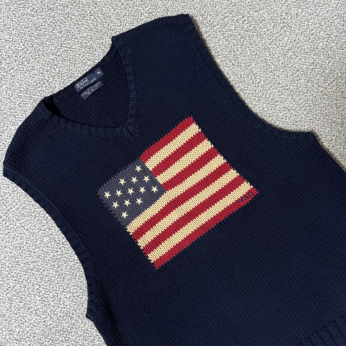 폴로 랄프로렌 성조기 니트 조끼 상품이미지3