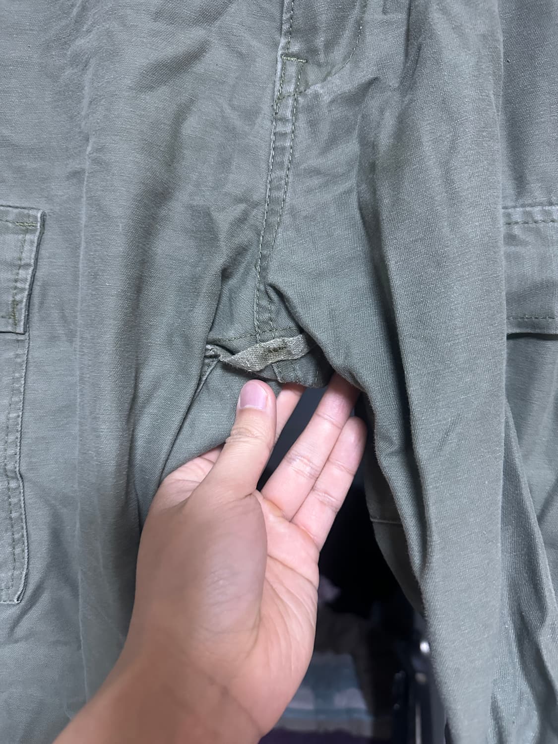 [L] 빈티지 M-65 카고 팬츠 올리브 카키 상품이미지4