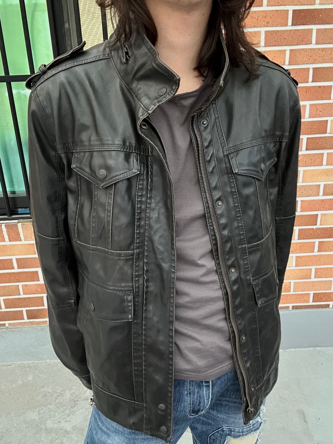 (L)Levis 레더자켓 상품이미지1